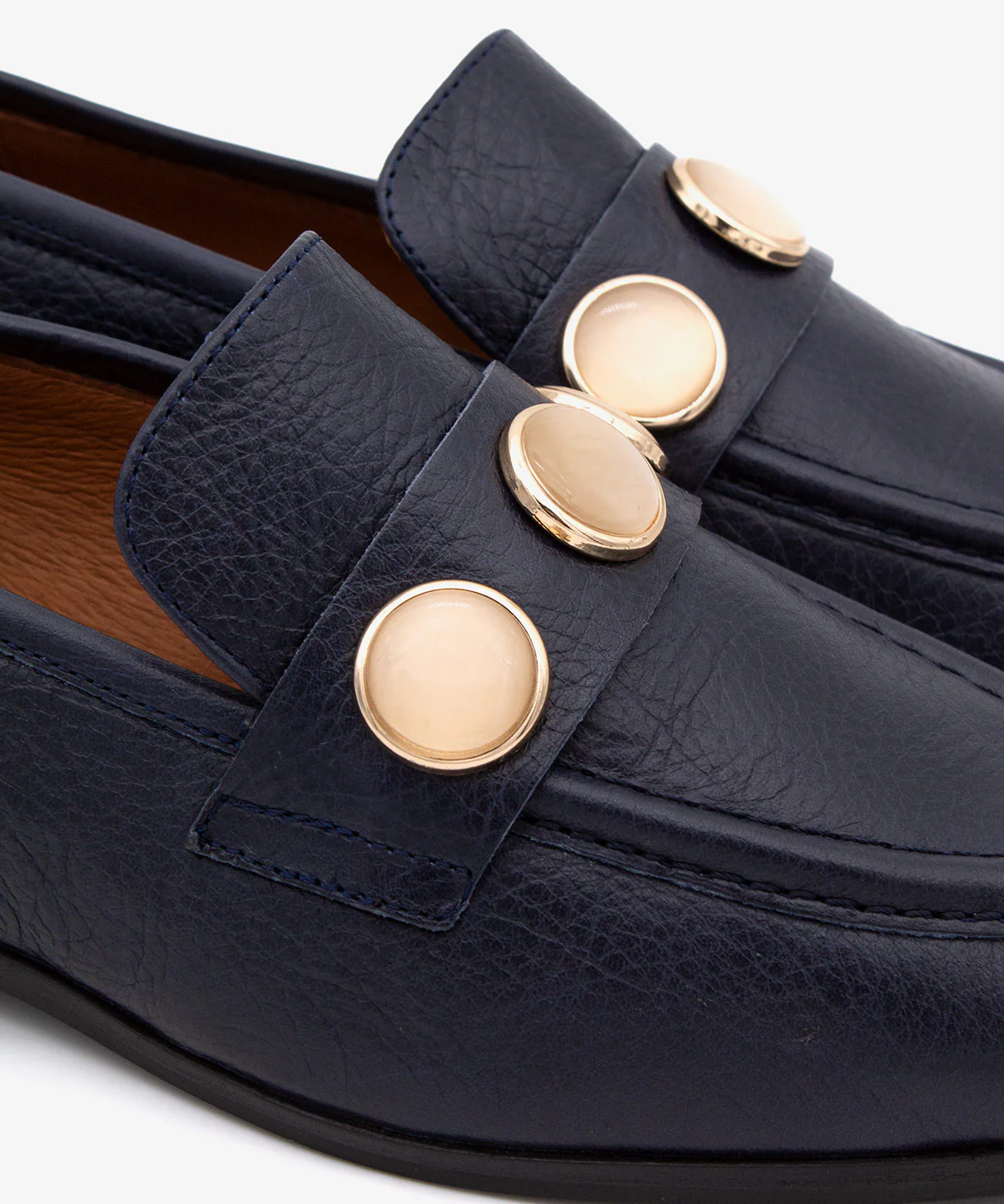 JUNA – Mocasín de mujer de piel natural con punta redonda y adorno - Image 19
