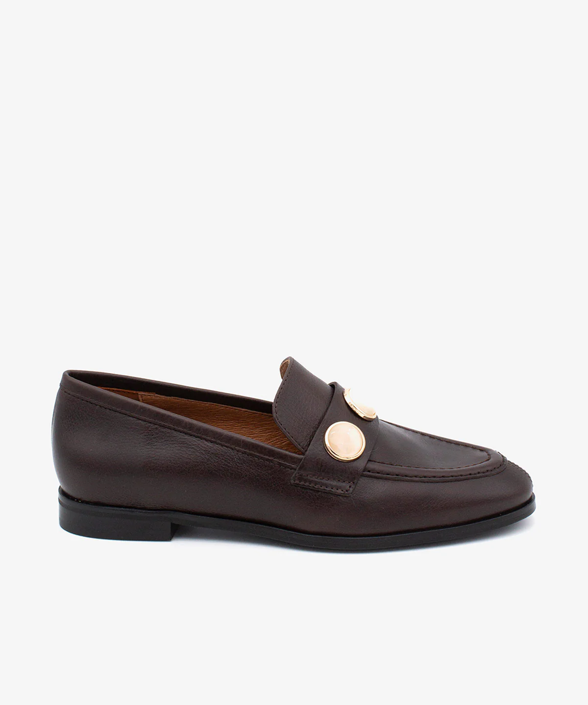 JUNA – Mocasín de mujer de piel natural con punta redonda y adorno - Image 8