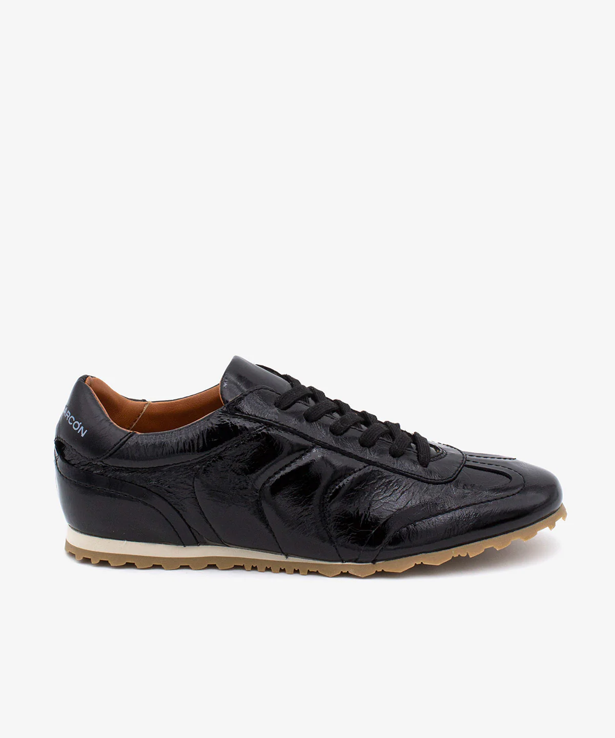 KESIA – Sneakers de piel brillante texturizada con suela de goma dentada - Image 6