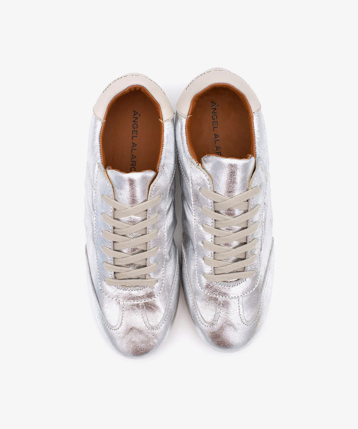 KESIA – Sneakers de piel metalizada con suela dentada - Image 4