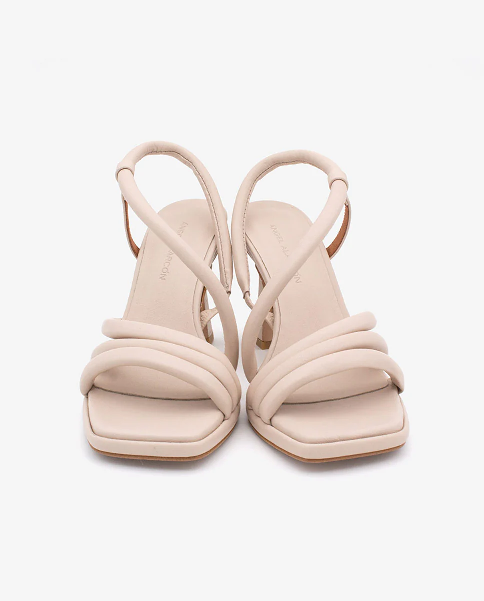 LAURE - Sandalias de tiras con tacón y mini plataforma de piel - Image 11