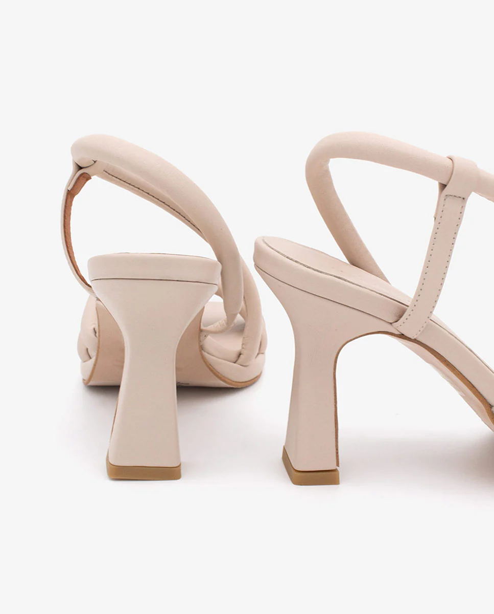 LAURE - Sandalias de tiras con tacón y mini plataforma de piel - Image 12