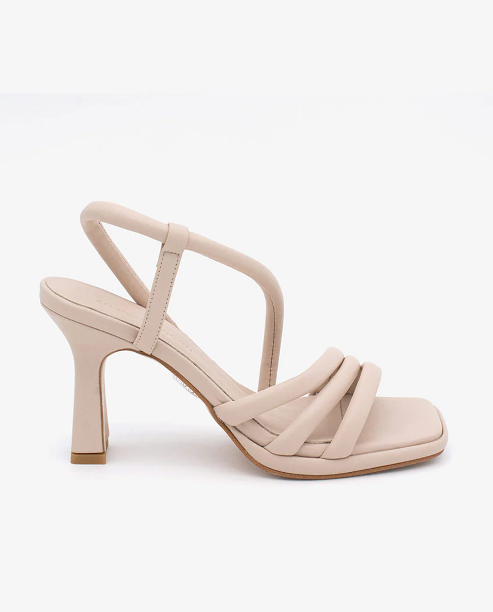 LAURE - Sandalias de tiras con tacón y mini plataforma de piel - Image 7