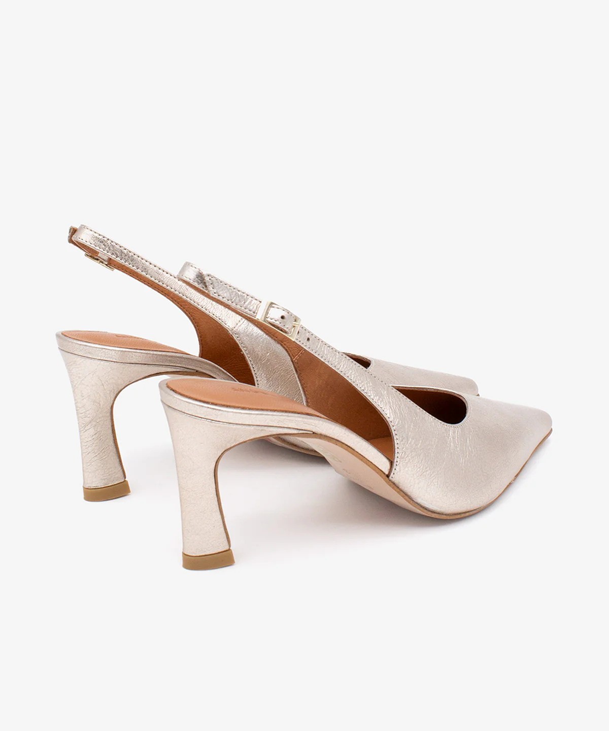 LAURETTE – Stiletto destalonado con tacón alto metalizado - Image 3