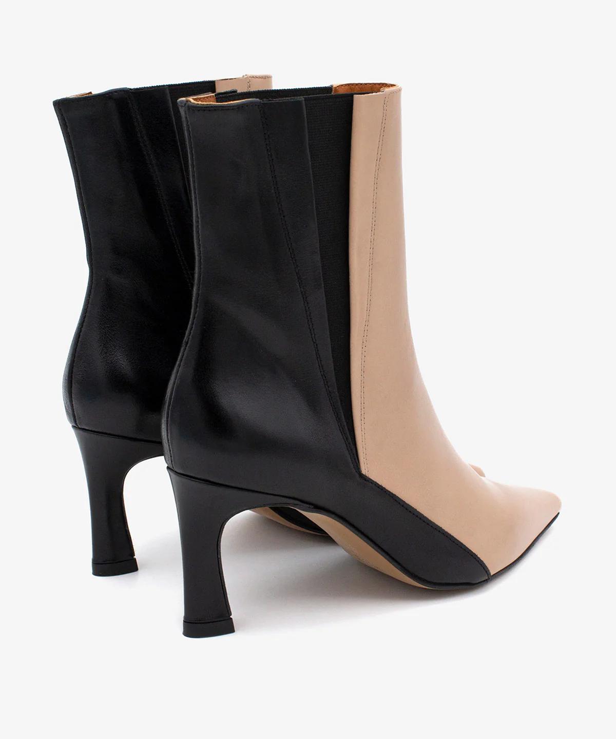 LILOU – Botines de piel bicolor con cierre elástico - Image 3