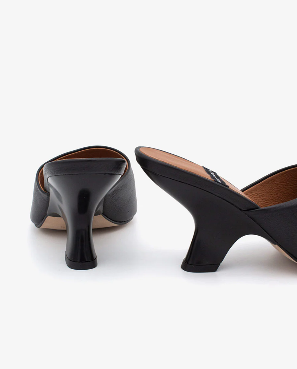 LILY - Mules con tacón de diseño de piel - Image 20