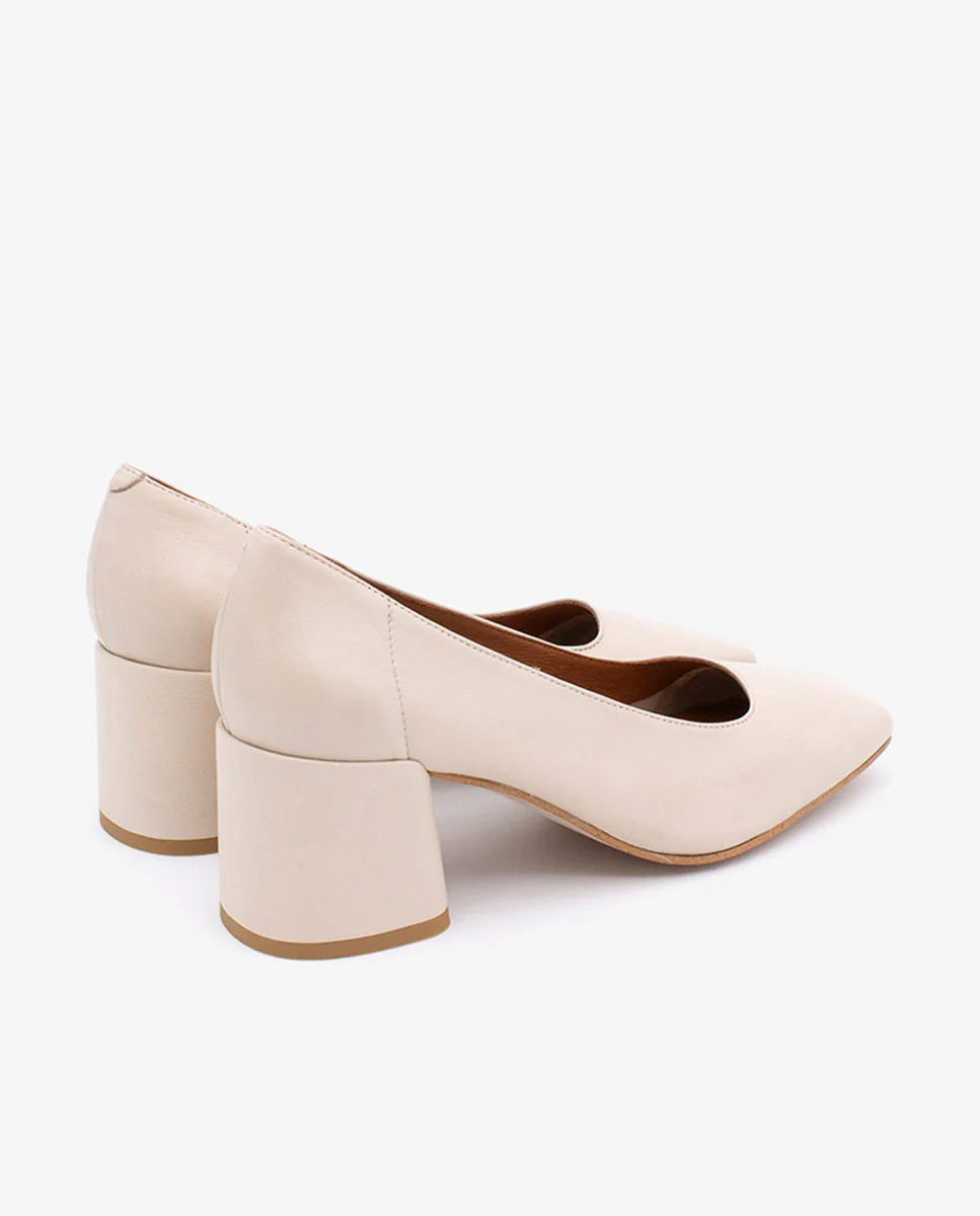 LUCIE - Zapatos de salón cómodos con tacón ancho de piel - Image 3