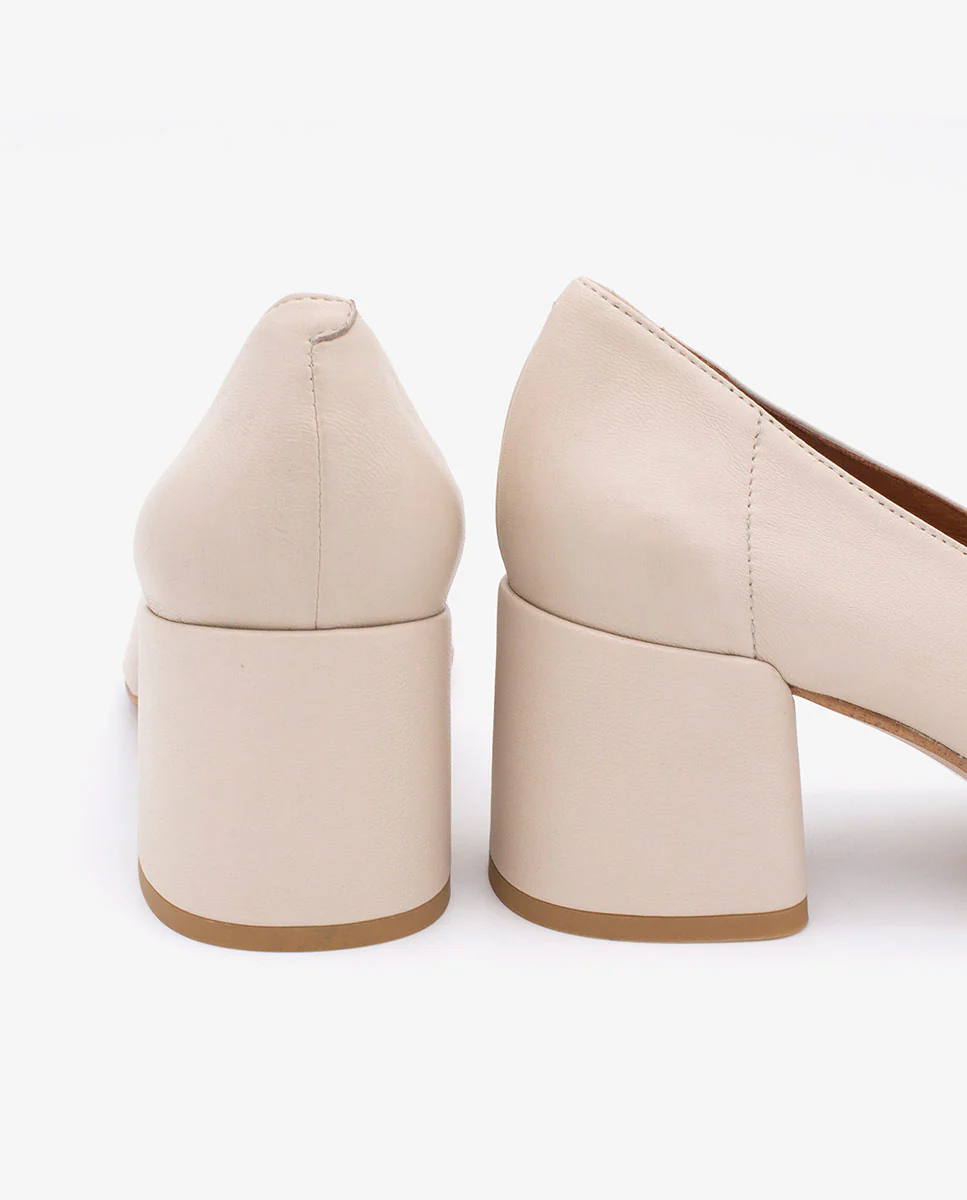 LUCIE - Zapatos de salón cómodos con tacón ancho de piel - Image 5