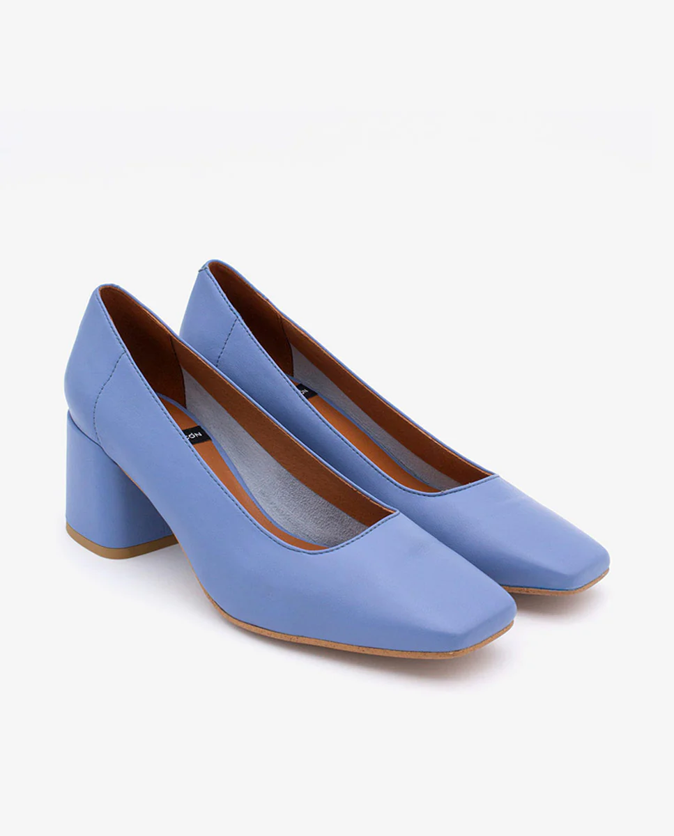 LUCIE - Zapatos de salón cómodos con tacón ancho de piel - Image 7