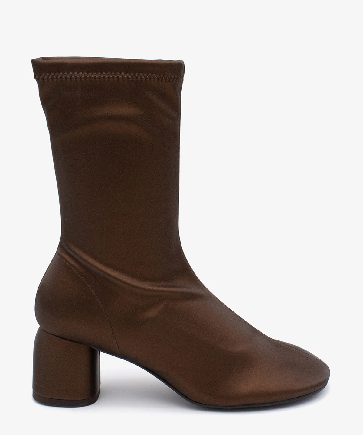 MADEL – Bota de mujer tipo calcetín de caña baja en elástico brillante