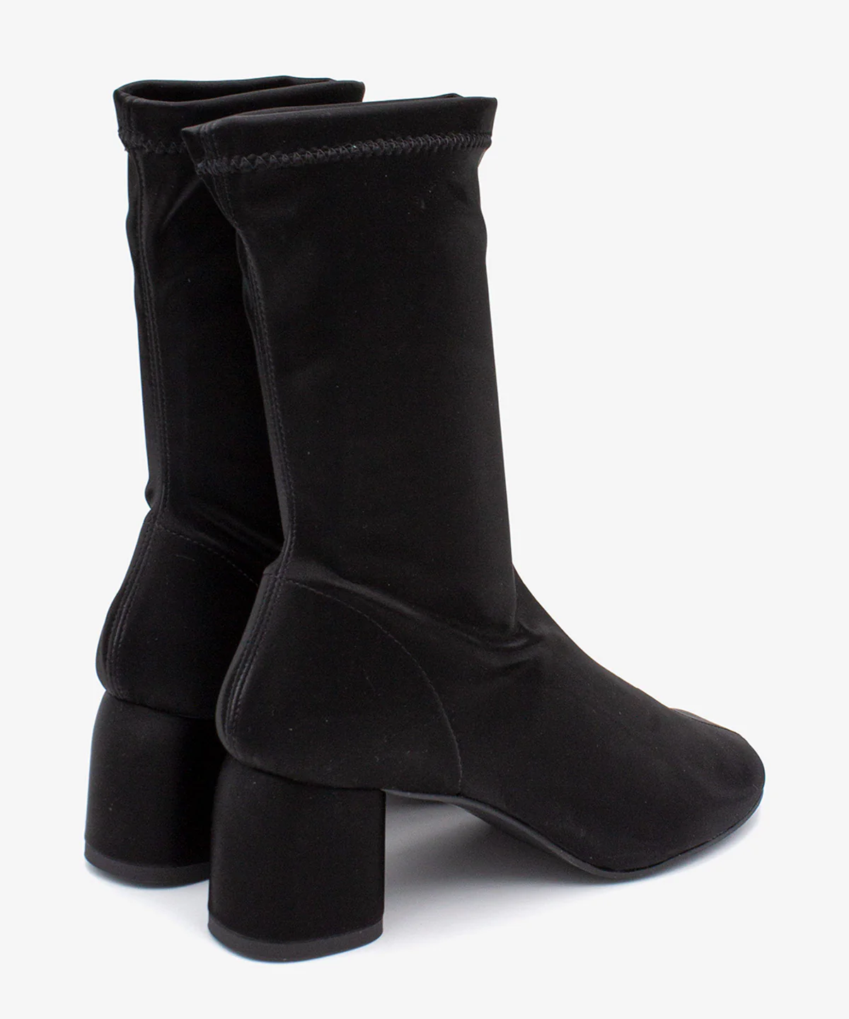 MADEL – Bota de mujer tipo calcetín de caña baja en elástico brillante - Image 10
