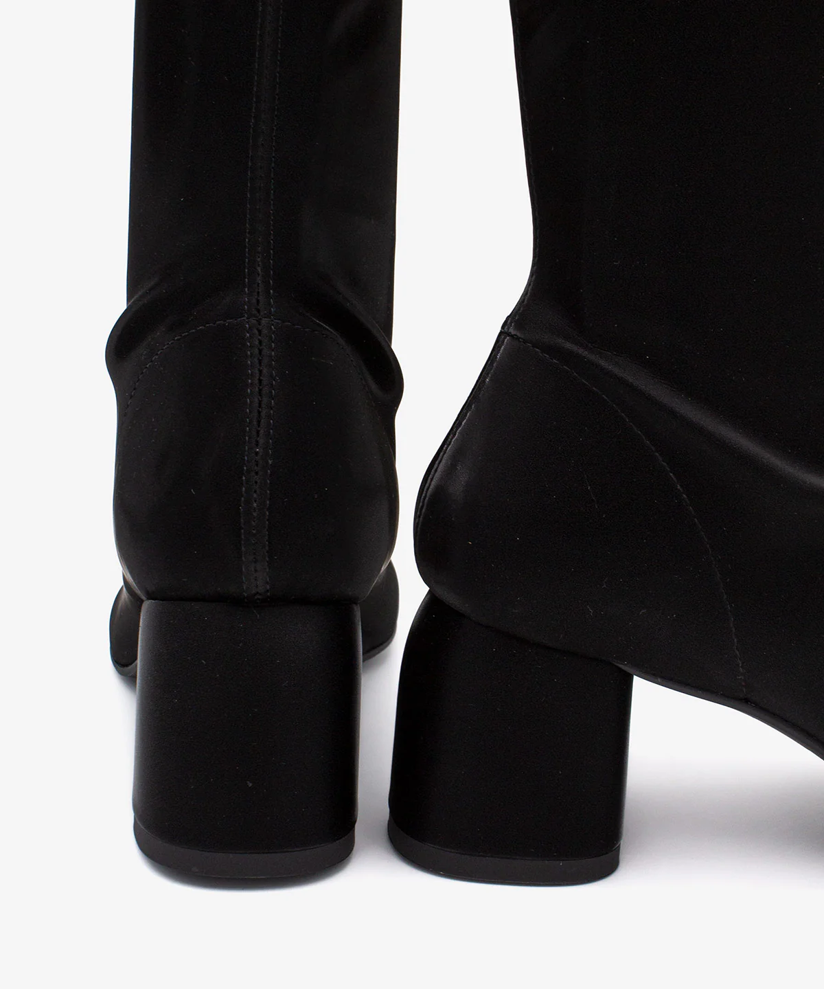 MADEL – Bota de mujer tipo calcetín de caña baja en elástico brillante - Image 12
