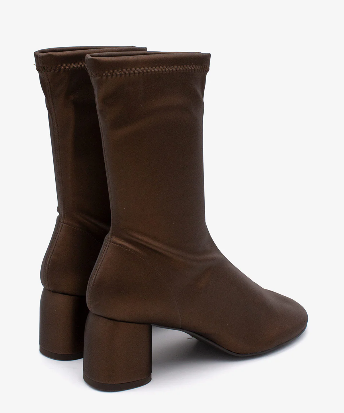 MADEL – Bota de mujer tipo calcetín de caña baja en elástico brillante - Image 3