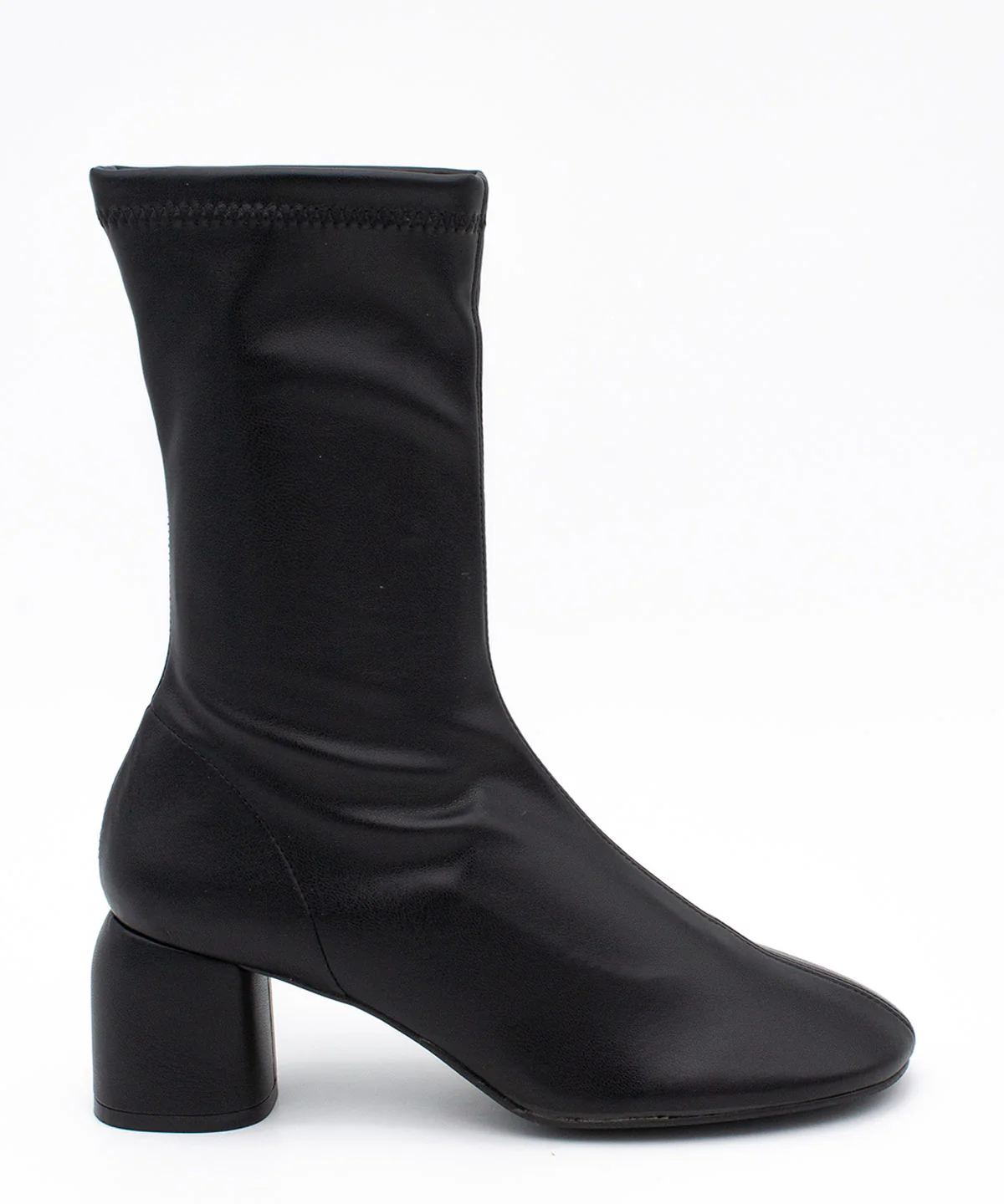 MADEL – Bota de mujer tipo calcetín de caña baja en elástico brillante - Image 7