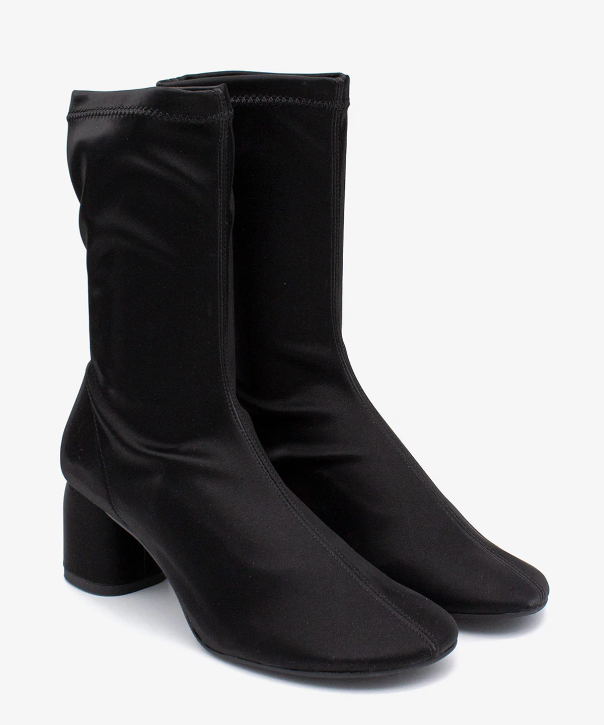 MADEL – Bota de mujer tipo calcetín de caña baja en elástico brillante - Image 9