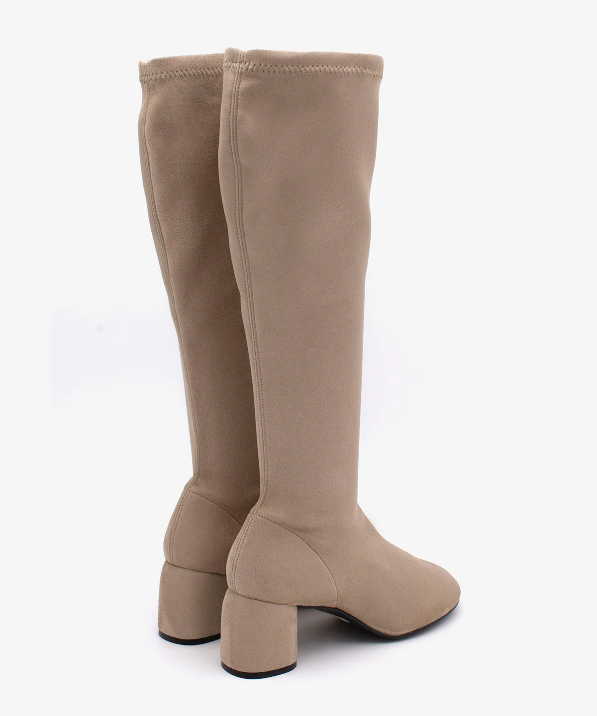 MADELINE – Bota de mujer tipo calcetín de caña alta con tacón en elástico anteado - Image 3
