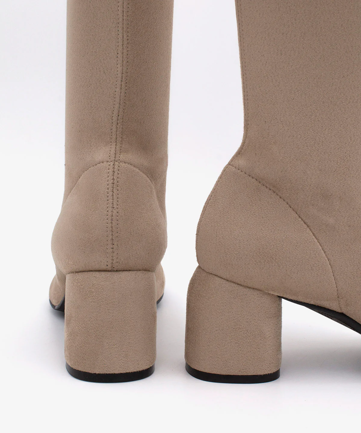 MADELINE – Bota de mujer tipo calcetín de caña alta con tacón en elástico anteado - Image 5