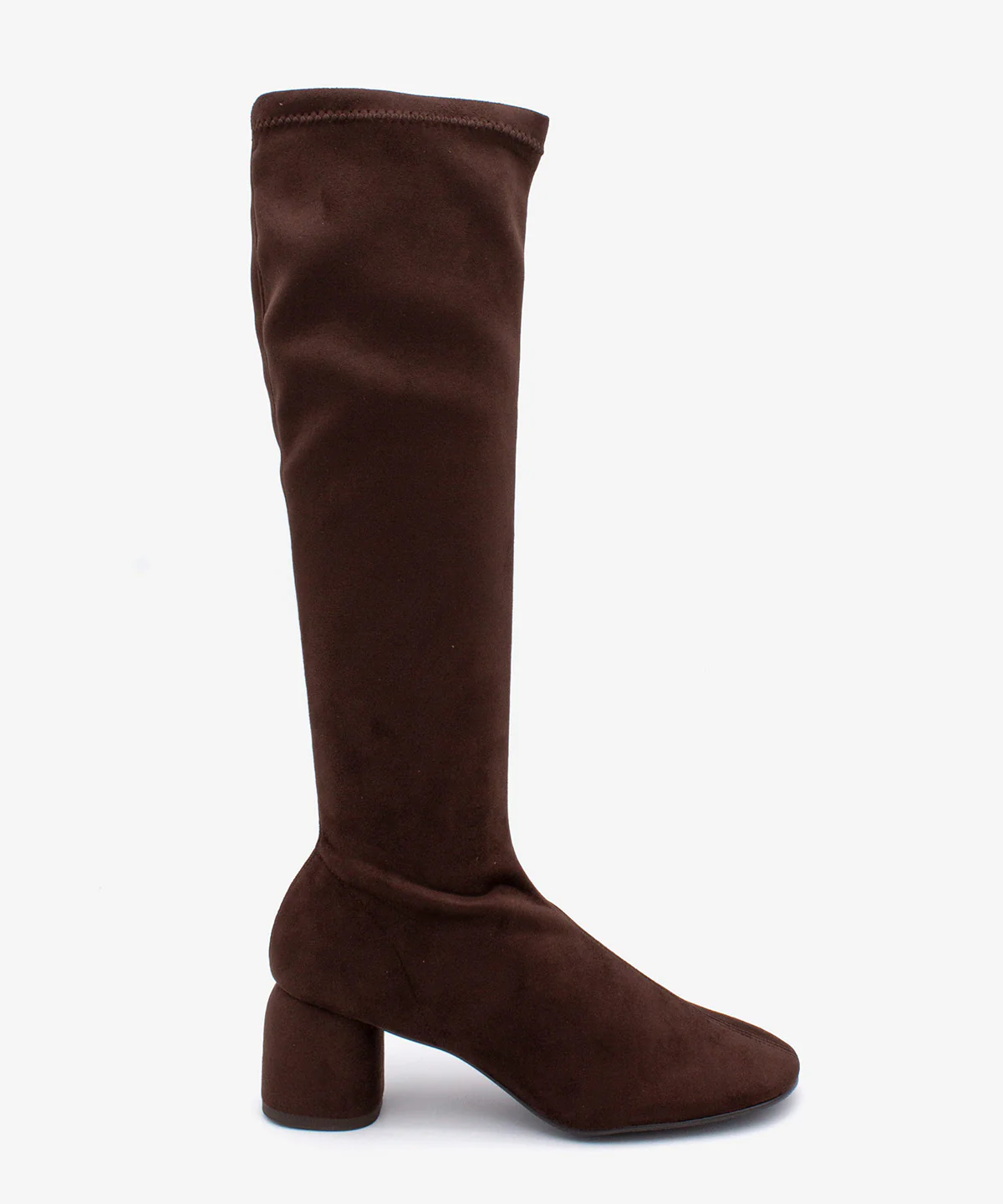 MADELINE – Bota de mujer tipo calcetín de caña alta con tacón en elástico anteado - Image 6