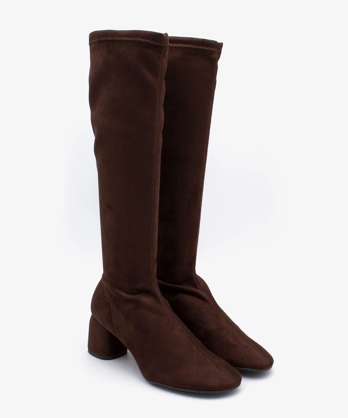 MADELINE – Bota de mujer tipo calcetín de caña alta con tacón en elástico anteado - Image 7