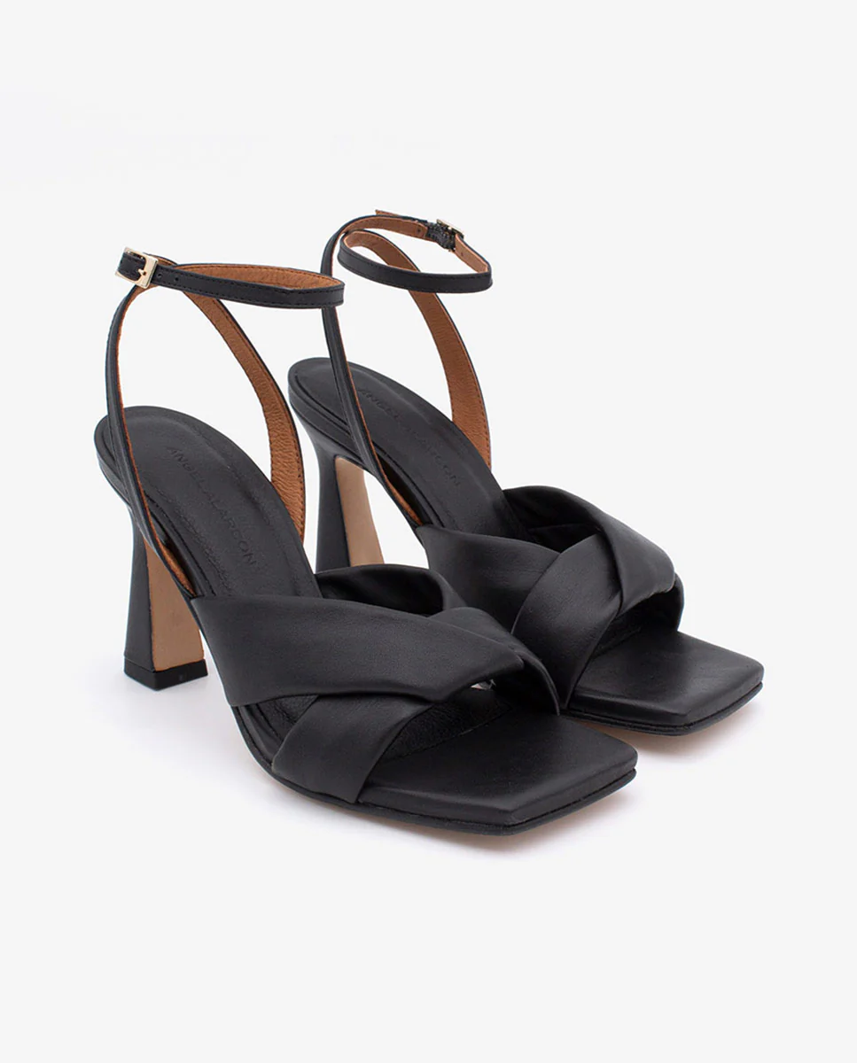 MAELLE – Sandalia con pala cruzada y tacón alto en piel - Image 8
