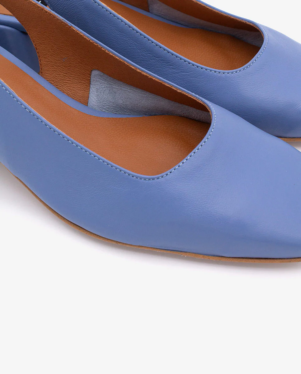 MANON - Zapatos de salón destalonados con tacón ancho de piel suave - Image 11