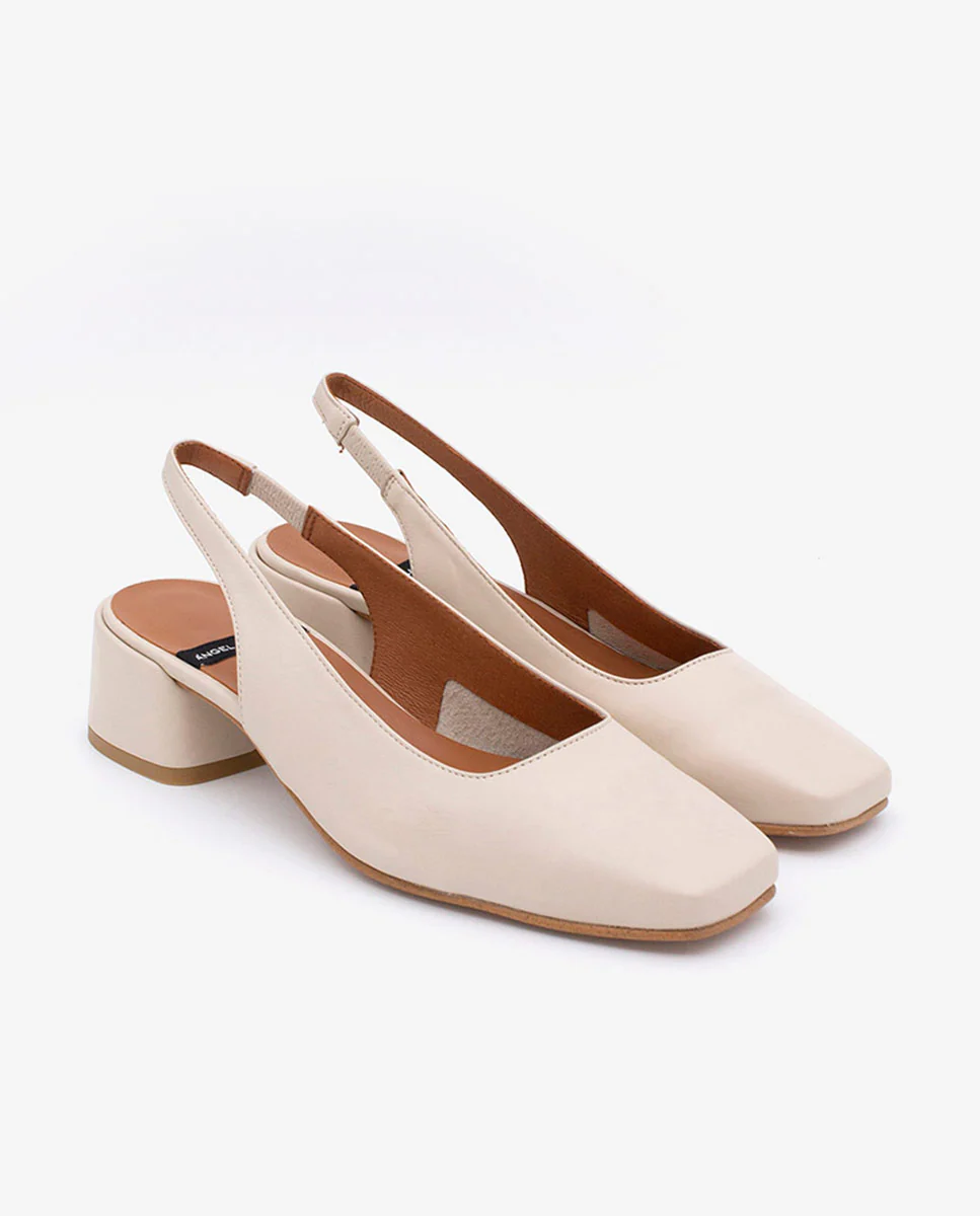MANON - Zapatos de salón destalonados con tacón ancho de piel suave - Image 13