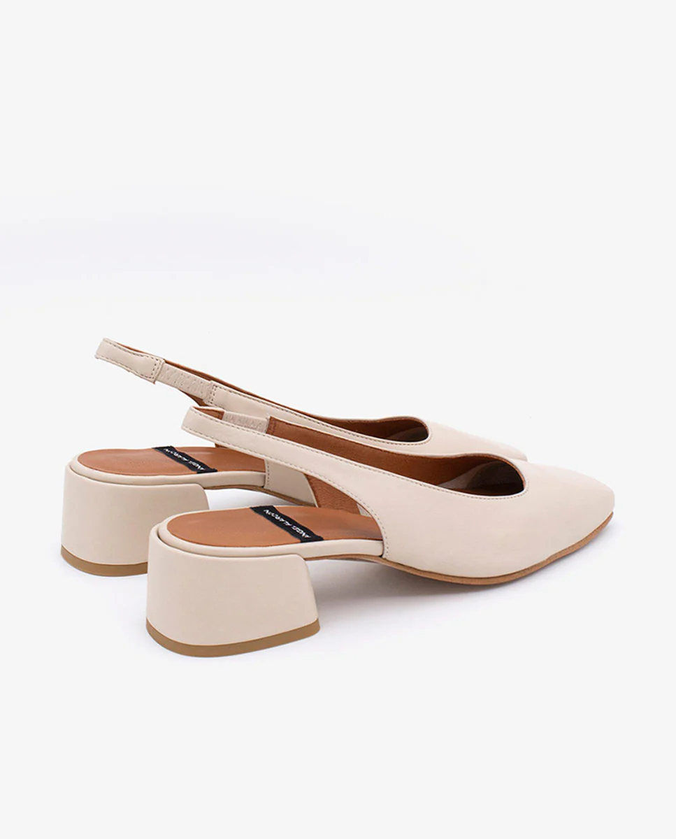 MANON - Zapatos de salón destalonados con tacón ancho de piel suave - Image 14