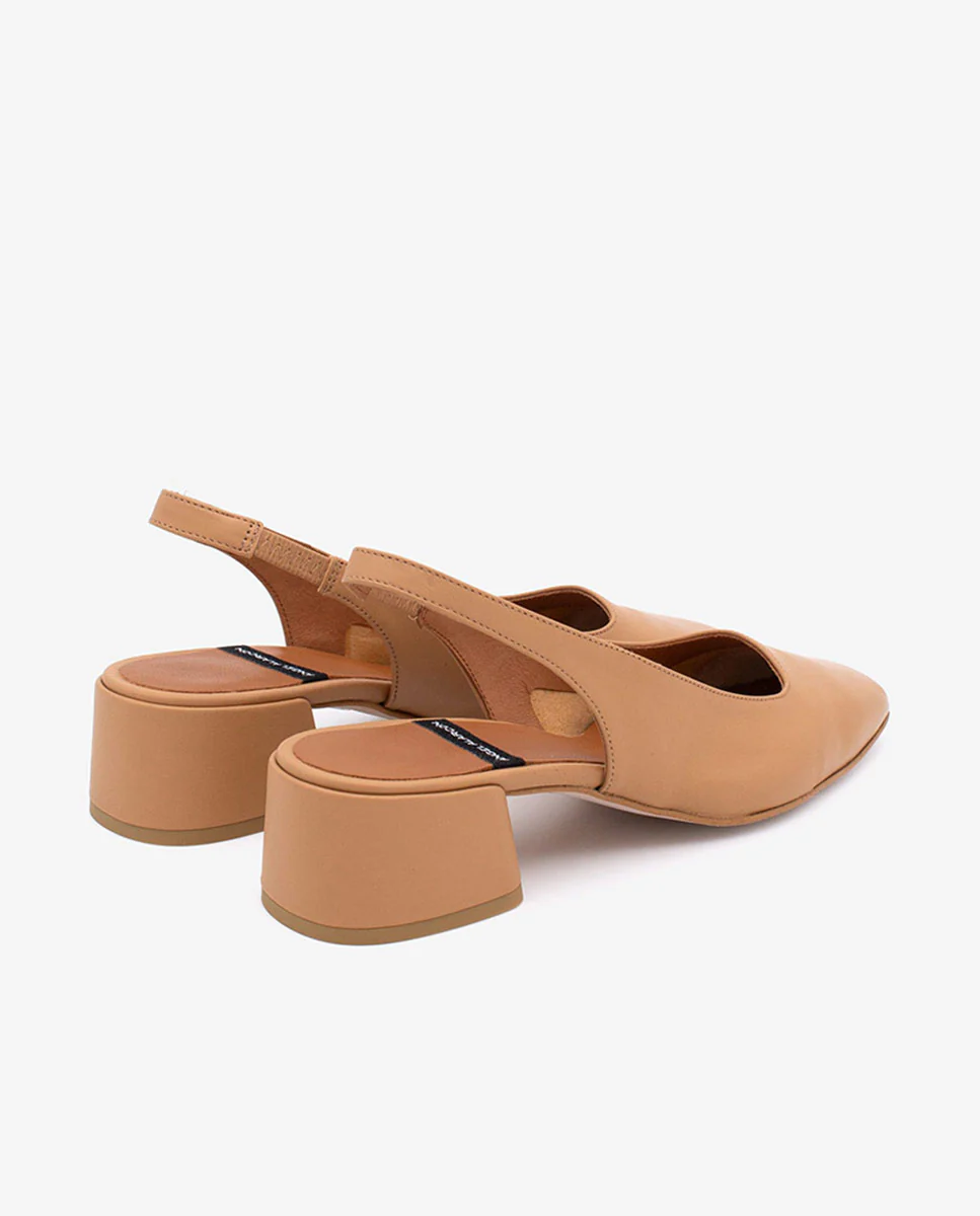 MANON - Zapatos de salón destalonados con tacón ancho de piel suave - Image 19