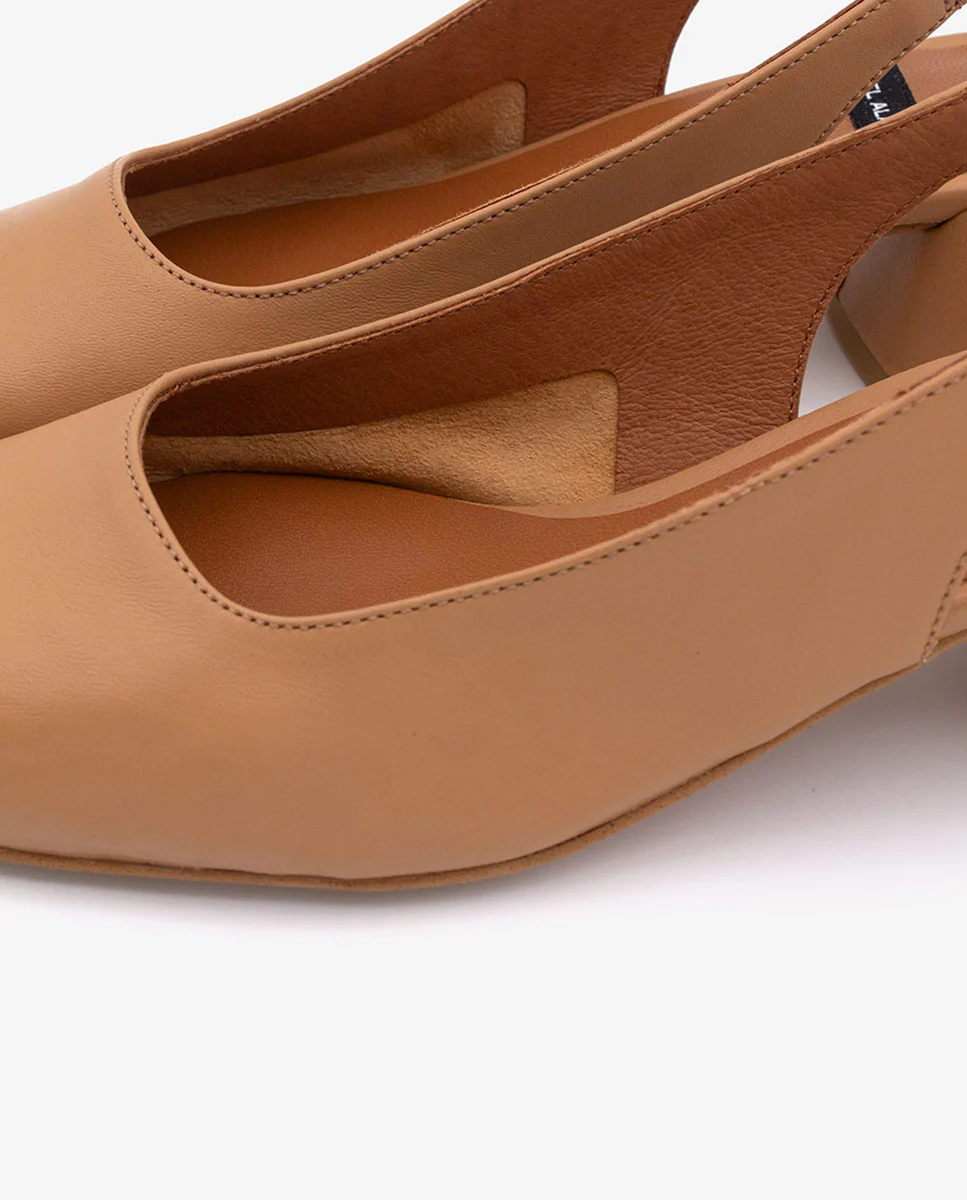 MANON - Zapatos de salón destalonados con tacón ancho de piel suave - Image 22