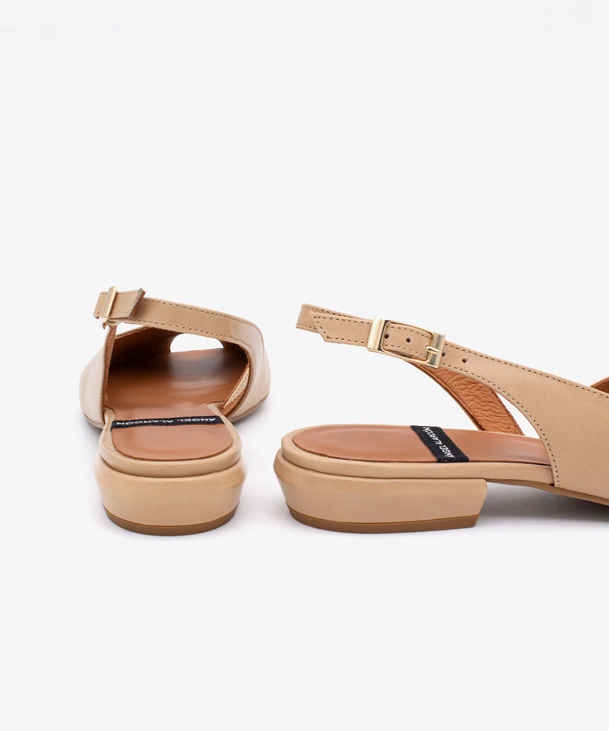 MATILDE – Bailarina destalonada peep toe en piel texturizada - Image 11