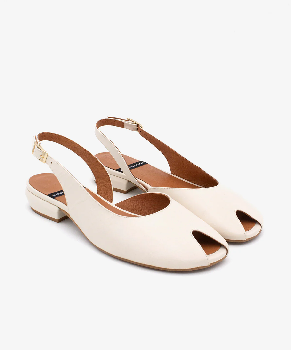MATILDE – Bailarina destalonada peep toe en piel texturizada - Image 2