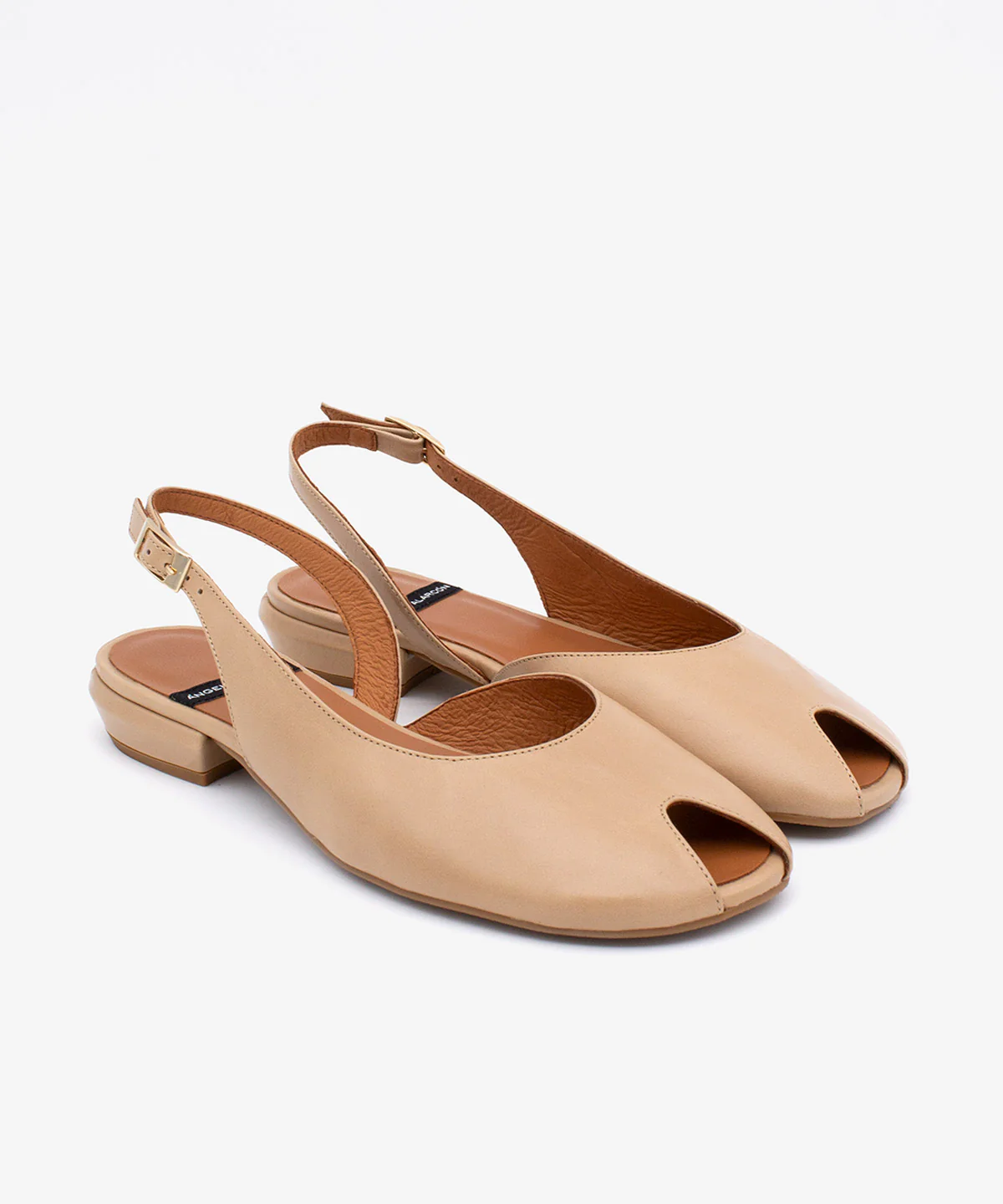 MATILDE – Bailarina destalonada peep toe en piel texturizada - Image 8