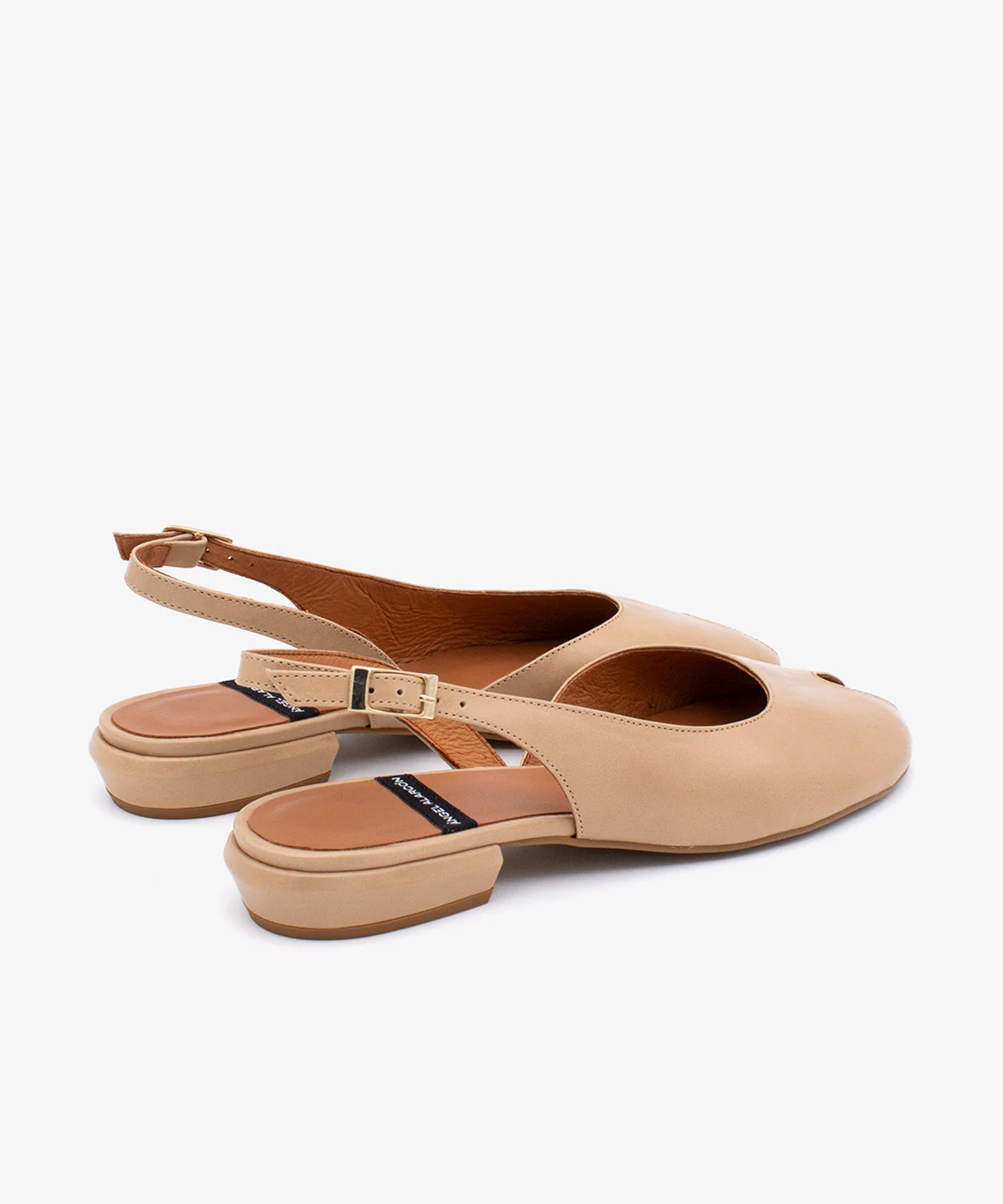 MATILDE – Bailarina destalonada peep toe en piel texturizada - Image 9