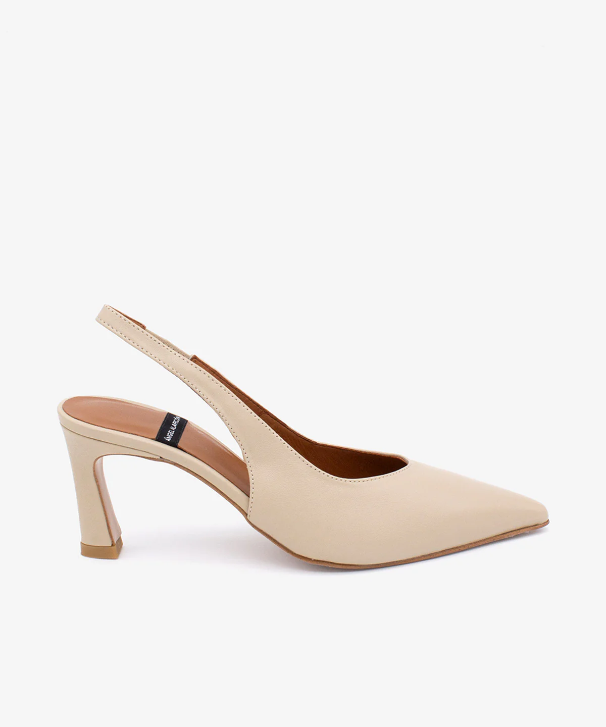 NARA – Stiletto destalonado con tacón alto de piel suave