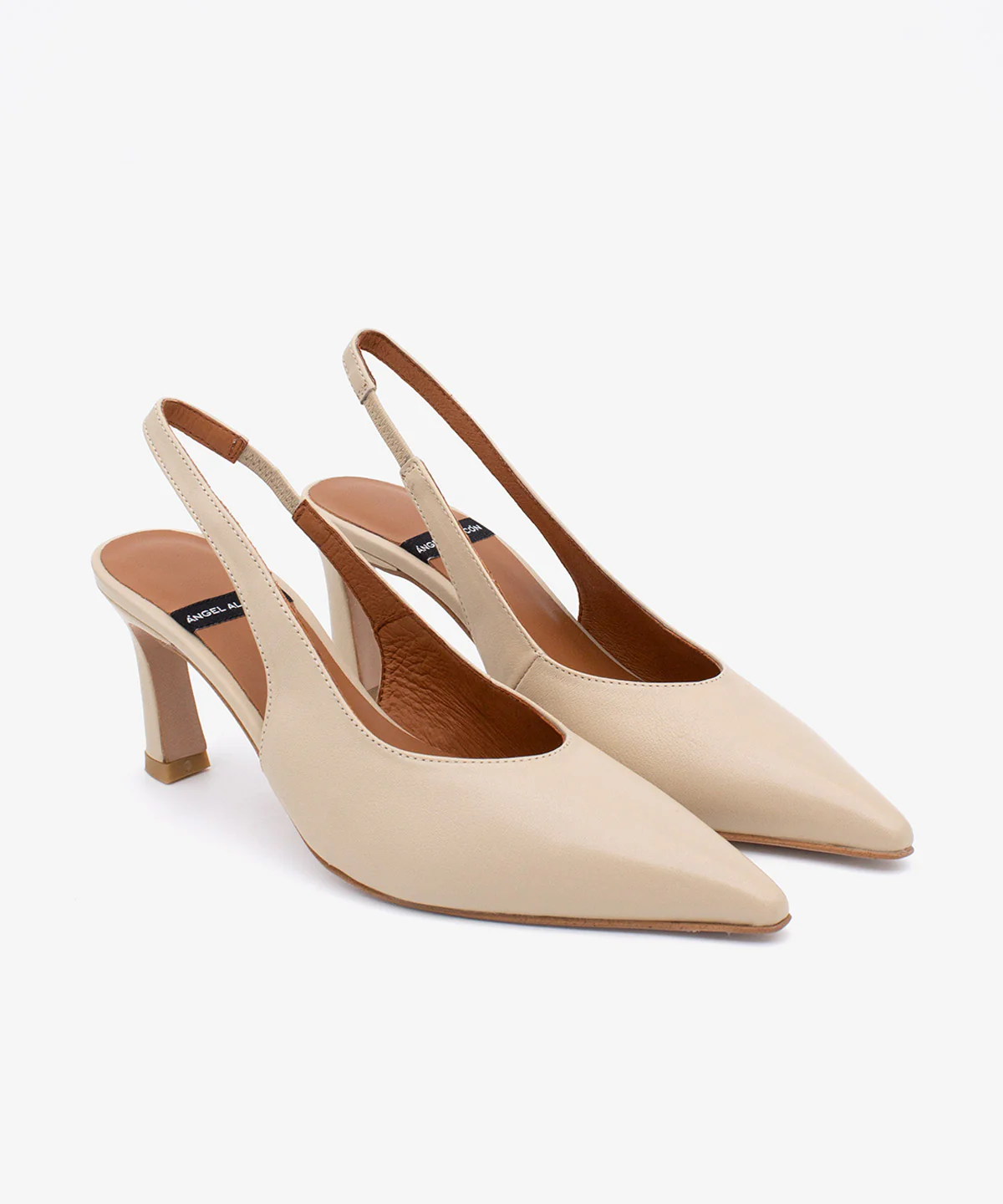 NARA – Stiletto destalonado con tacón alto de piel suave - Image 2