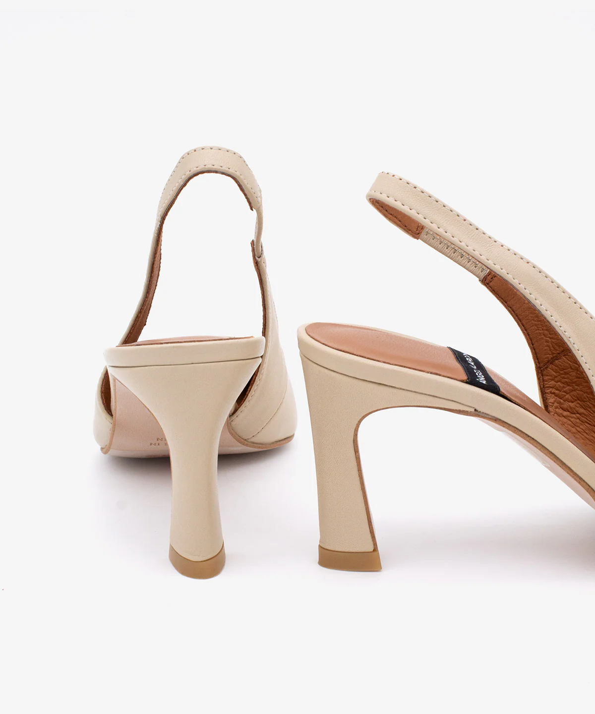 NARA – Stiletto destalonado con tacón alto de piel suave - Image 5
