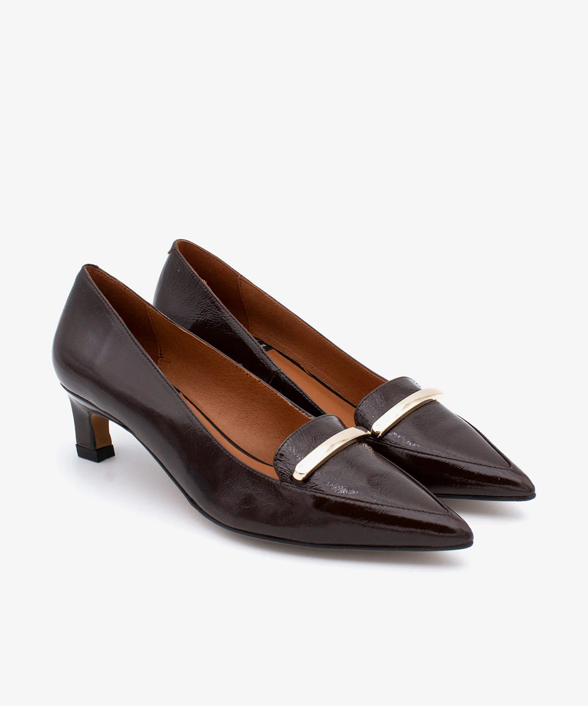 NELIE – Zapato de salón de corte mocasín con tacón mini y adorno metálico - Image 7