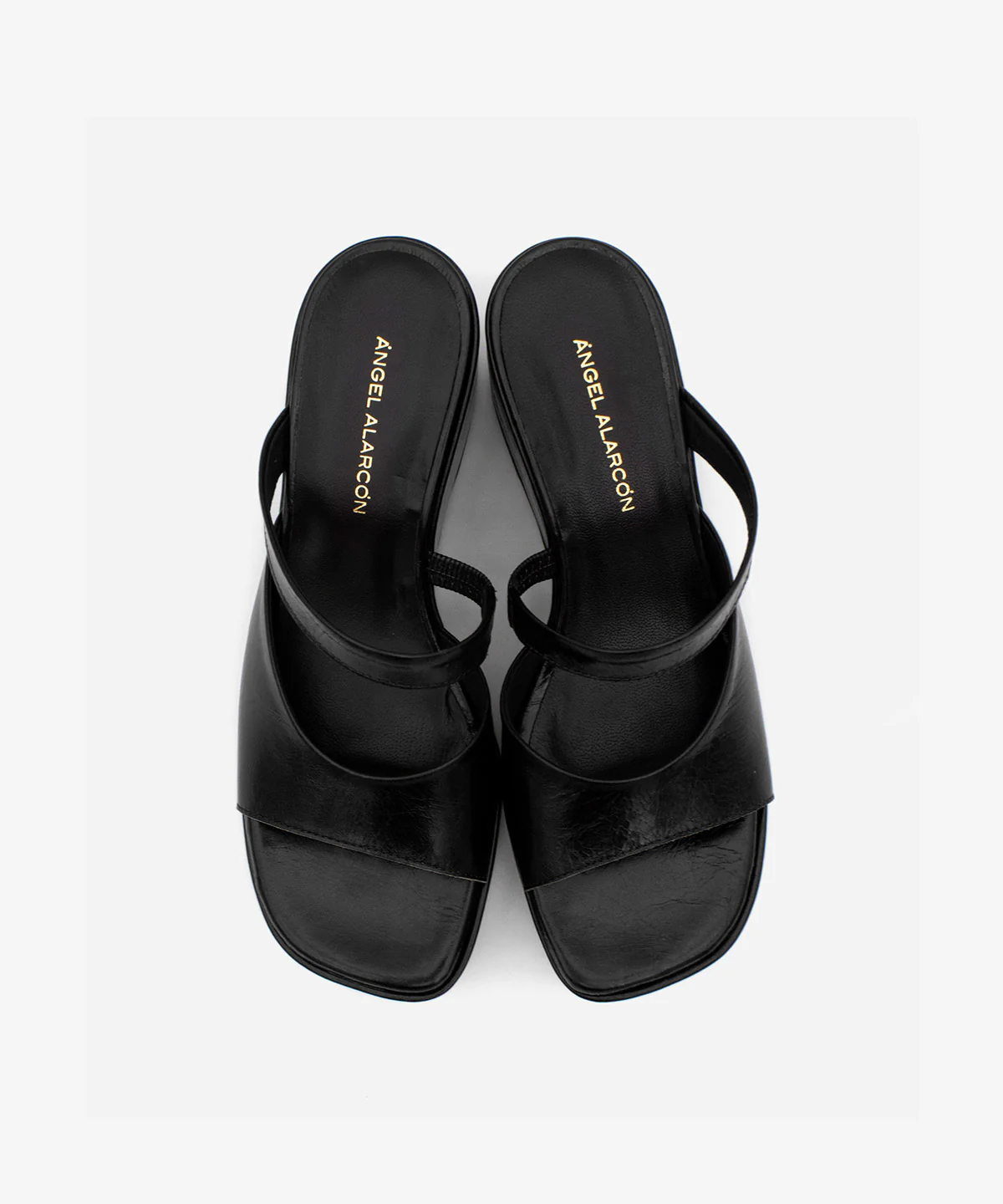 NICOLETTA – Mule de plataforma de cuña con pala doble de piel texturizada - Image 4