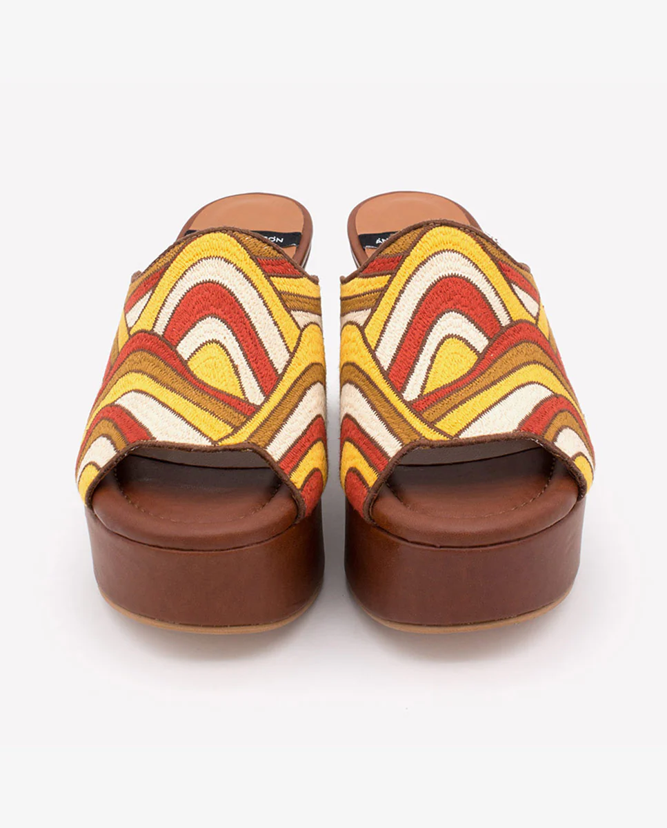 OLDANA – Mule de cuña con pala multicolor - Image 5