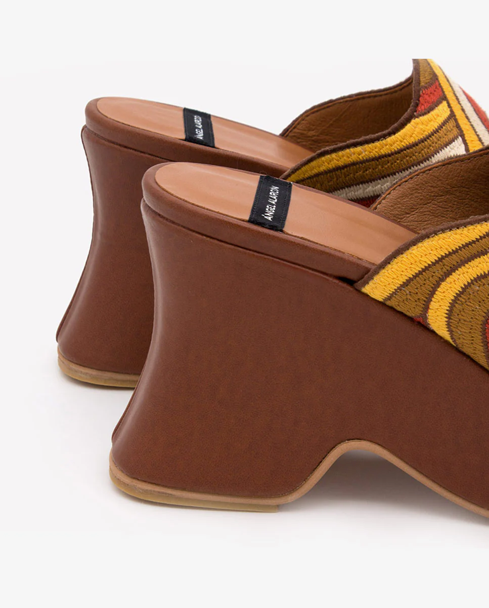 OLDANA – Mule de cuña con pala multicolor - Image 6