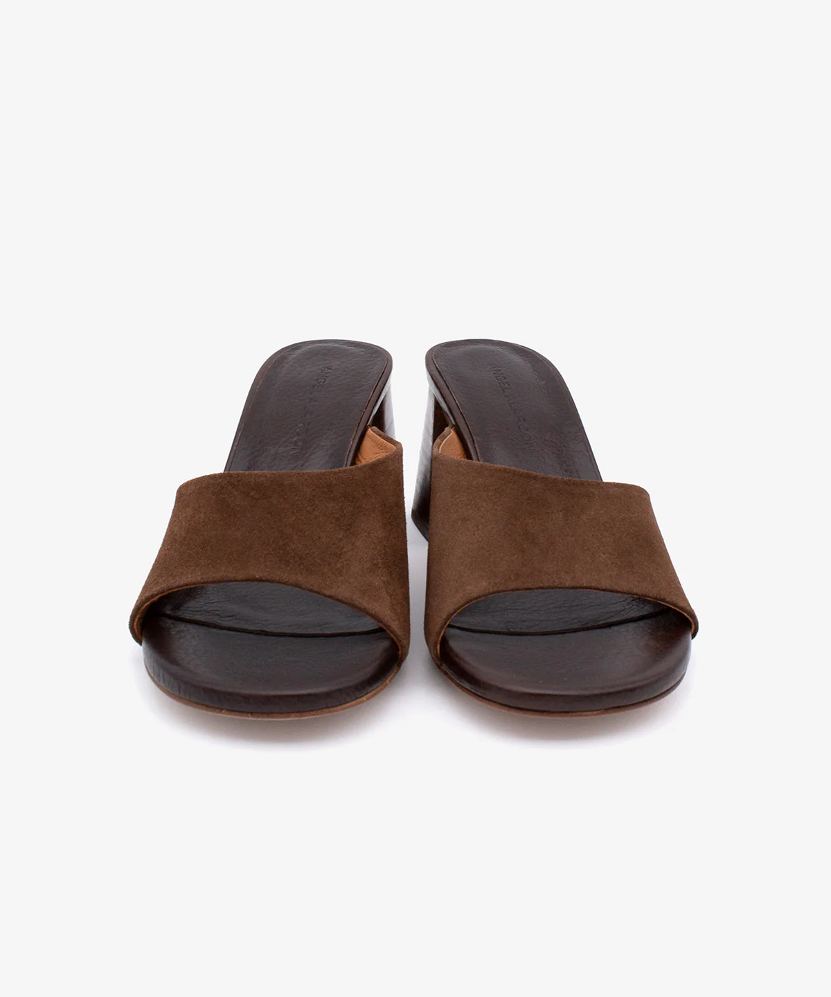 PATRIZIA – Mule con tacón alto ancho efecto madera de serraje - Image 11