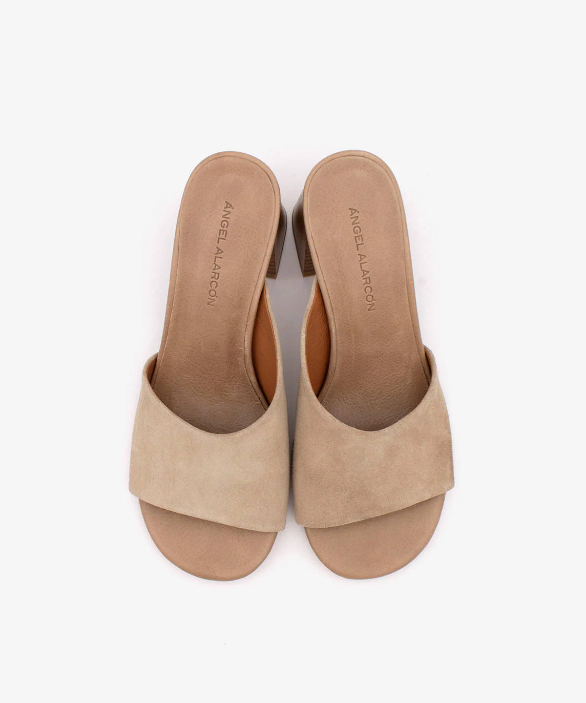 PATRIZIA – Mule con tacón alto ancho efecto madera de serraje - Image 4