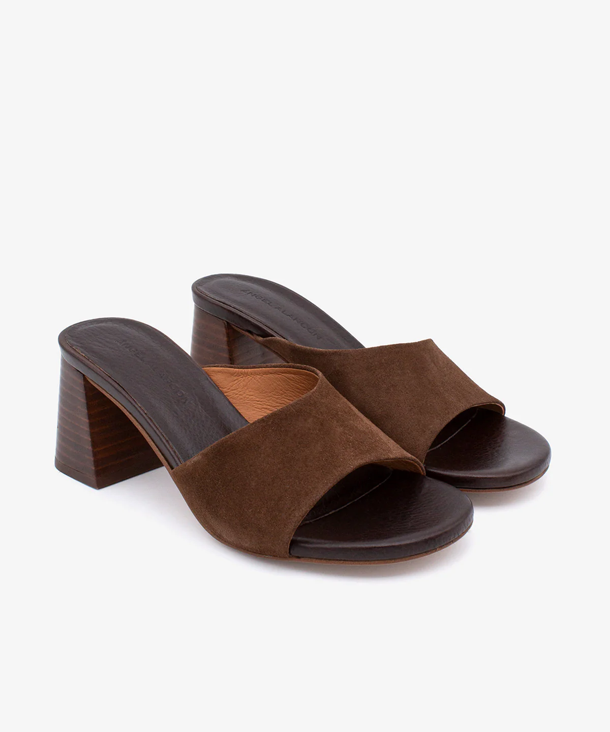 PATRIZIA – Mule con tacón alto ancho efecto madera de serraje - Image 8