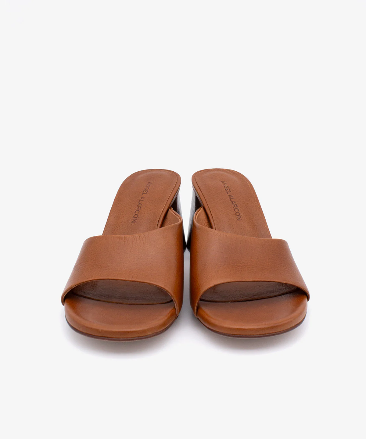 PATRIZIA – Mule de piel natura con tacón alto ancho efecto madera - Image 15