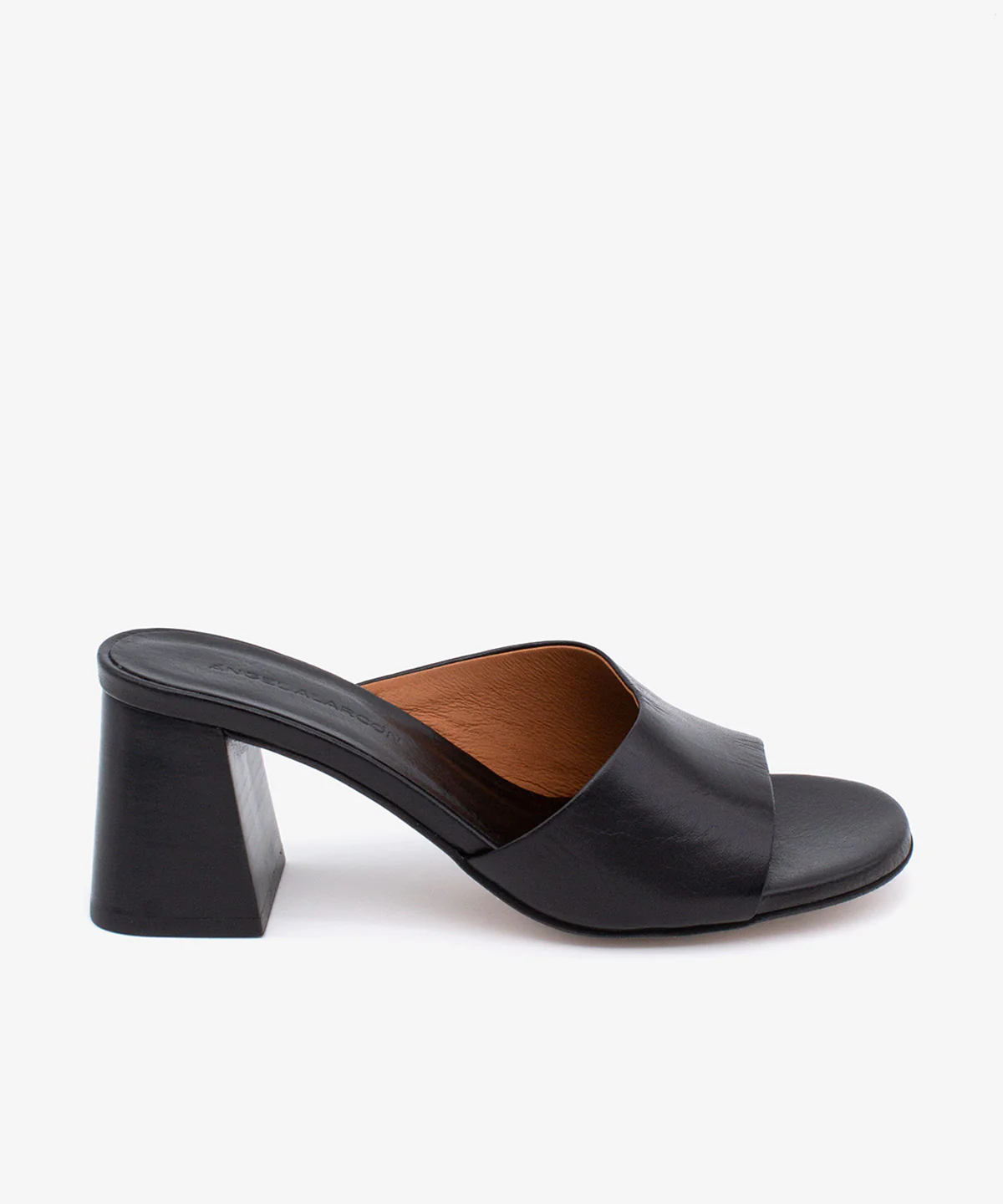 PATRIZIA – Mule de piel natura con tacón alto ancho efecto madera - Image 17