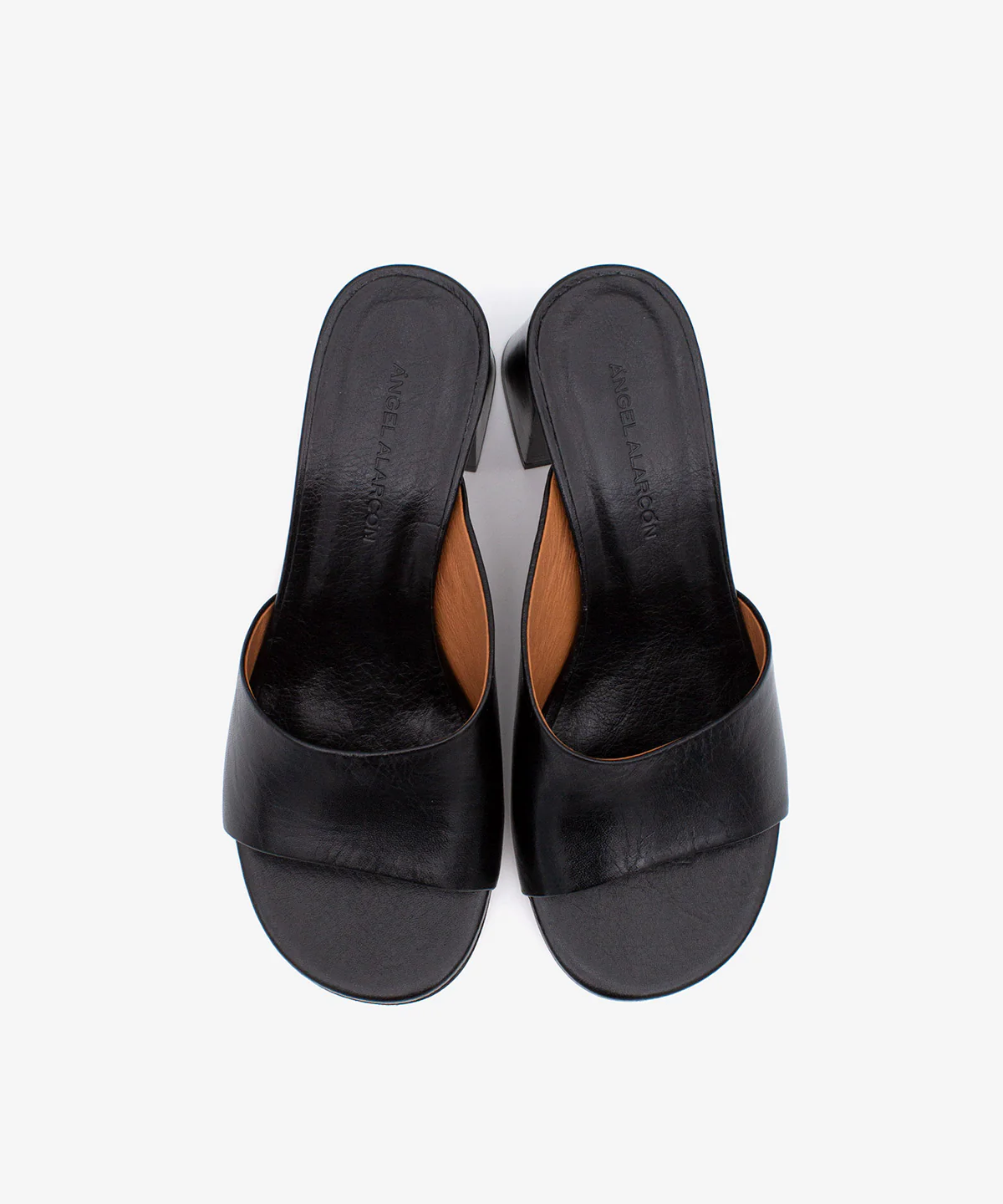 PATRIZIA – Mule de piel natura con tacón alto ancho efecto madera - Image 20