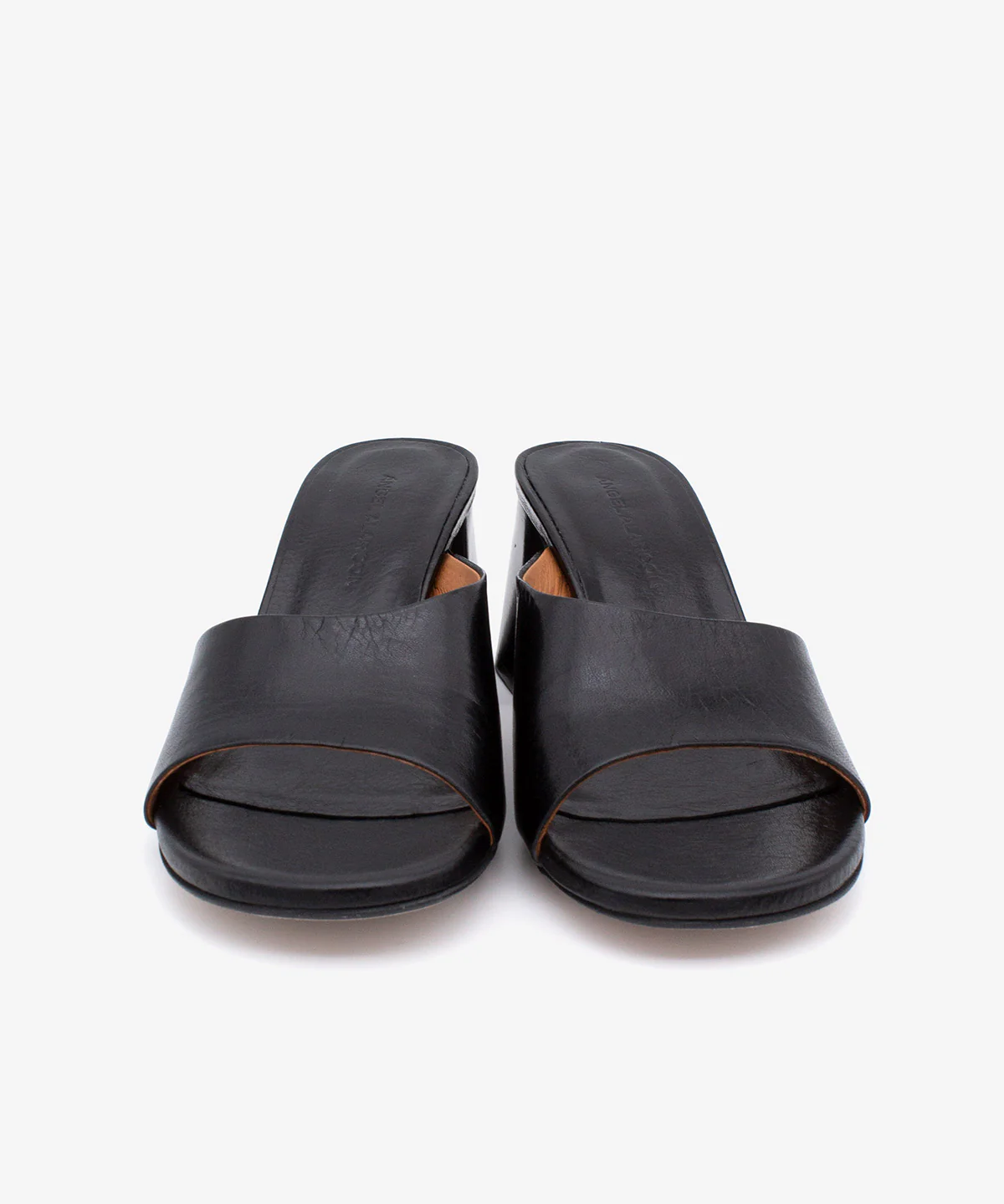 PATRIZIA – Mule de piel natura con tacón alto ancho efecto madera - Image 21