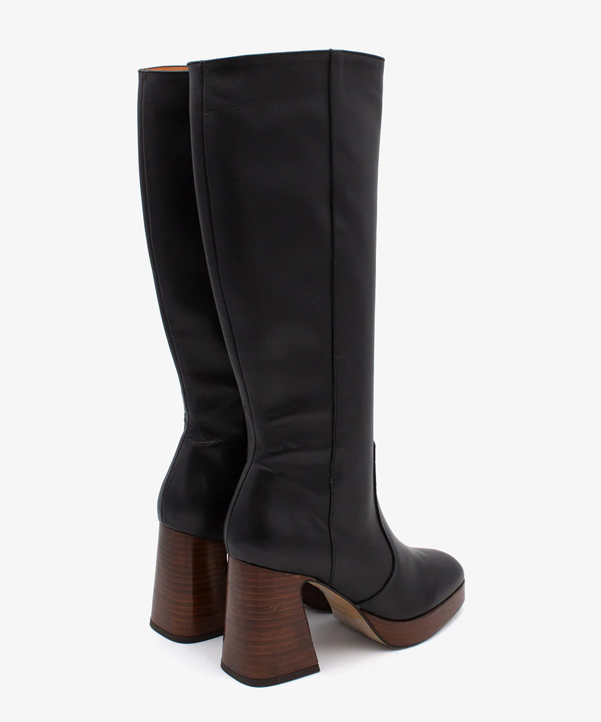 SITA – Bota de piel con tacón ancho y plataforma - Image 3