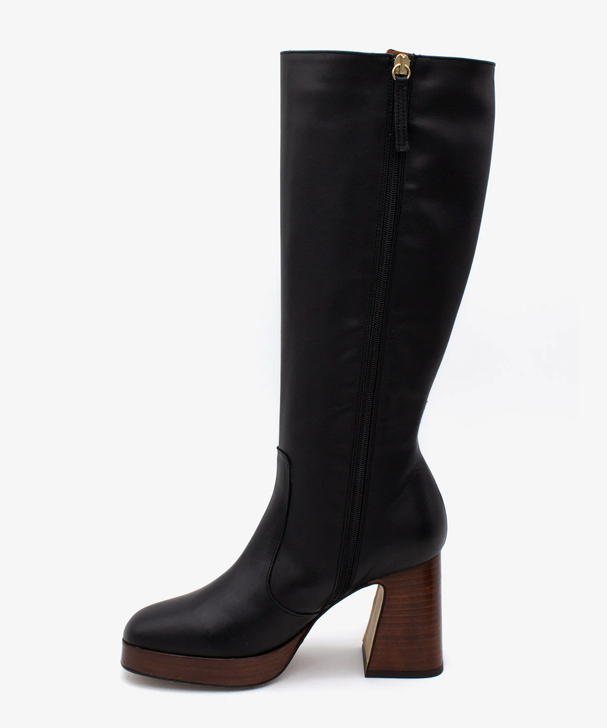 SITA – Bota de piel con tacón ancho y plataforma - Image 5