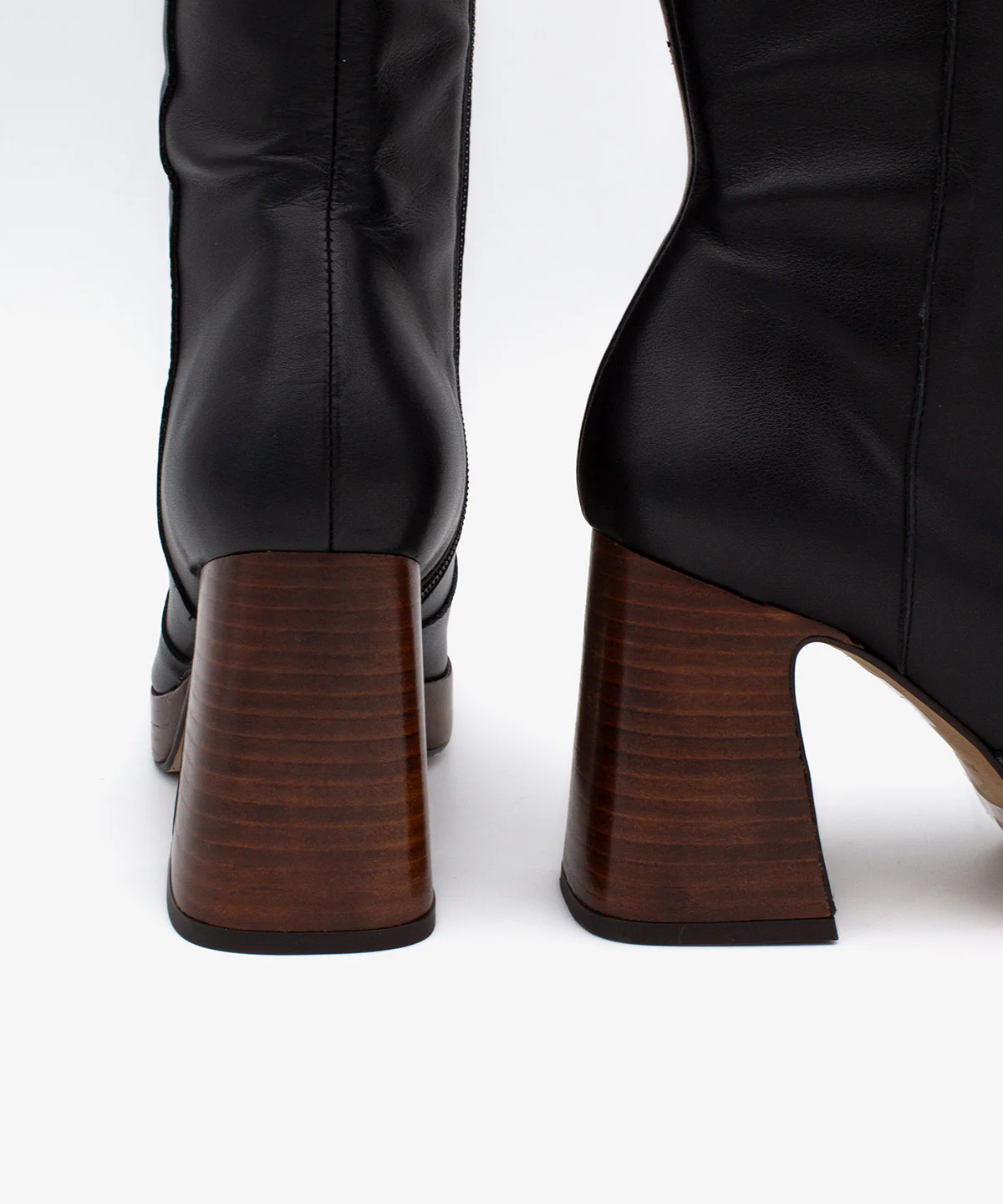 SITA – Bota de piel con tacón ancho y plataforma - Image 6